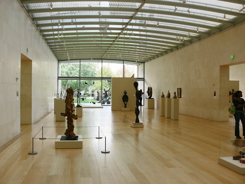 Sculptures inside the Nasher Sculpture Center in Dallas